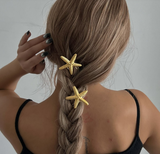 Broche Peineta Estrella Cabello Dorado 1pz R29