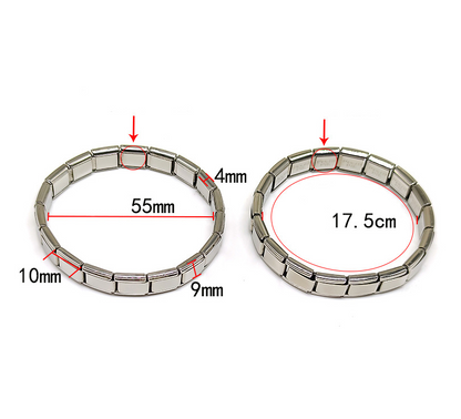 Pulsera Italiana Elástica Oro-Plata 2A6