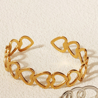 Pulsera Corazones Peques Dorados 1A4