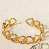 Pulsera Corazones Peques  Dorados  1A4