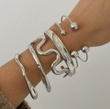 Pulsera Plateada Bolas Acero Inoxidable R2