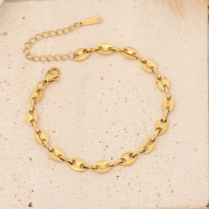 Pulsera Dorada OO Acero Inoxidable 3M5