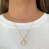 Collar Perla Dorada Chapa de Oro 1T1
