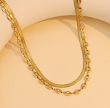 Collar Doble Dorado  1R6