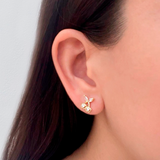 Aretes Cerezas Doradas Chapa de Oro Az276