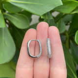 Aretes Arracada Piedritas Chapa de Oro Az125