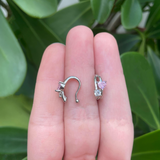 Aretes Earcuff Chapa de Oro Plateada Az207