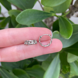Aretes Arracada Eslabones Chapa de Oro Az242