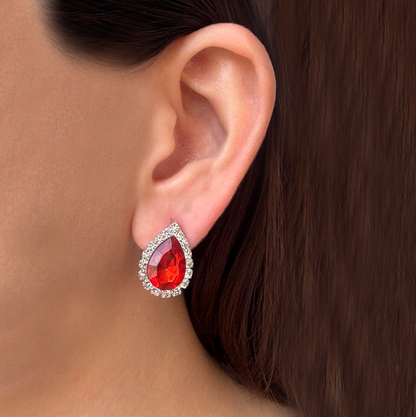 Aretes Zirconia Brillante Chapa de Oro