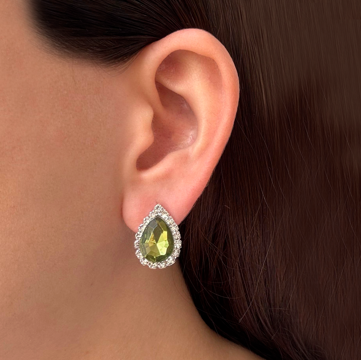Aretes Zirconia Brillante Chapa de Oro