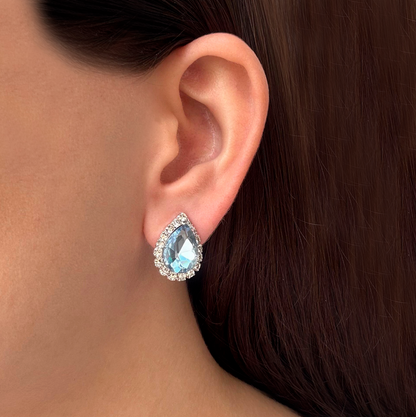 Aretes Zirconia Brillante Chapa de Oro