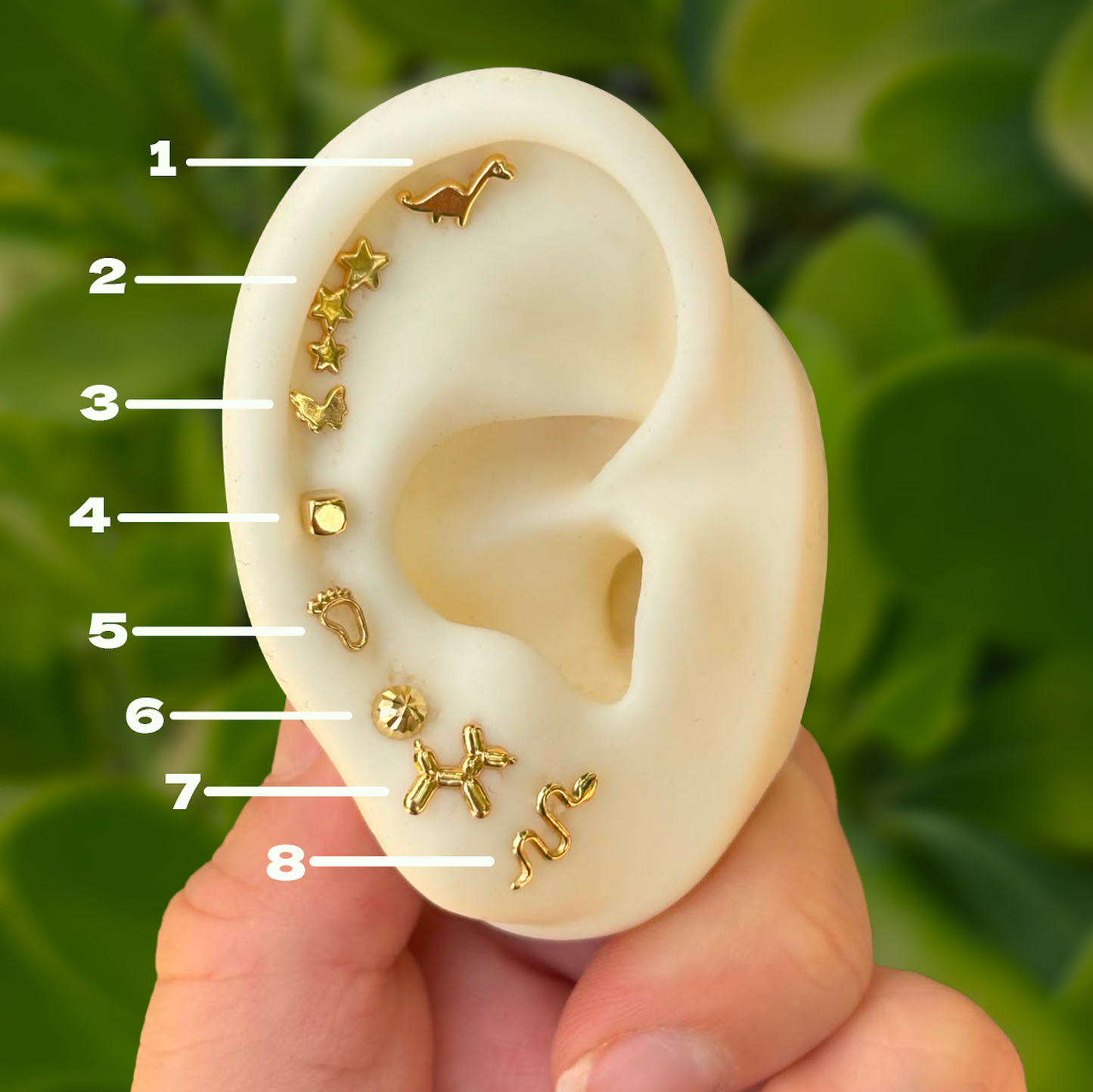 Piercing 1 pz Broquel de Oro 10K C664