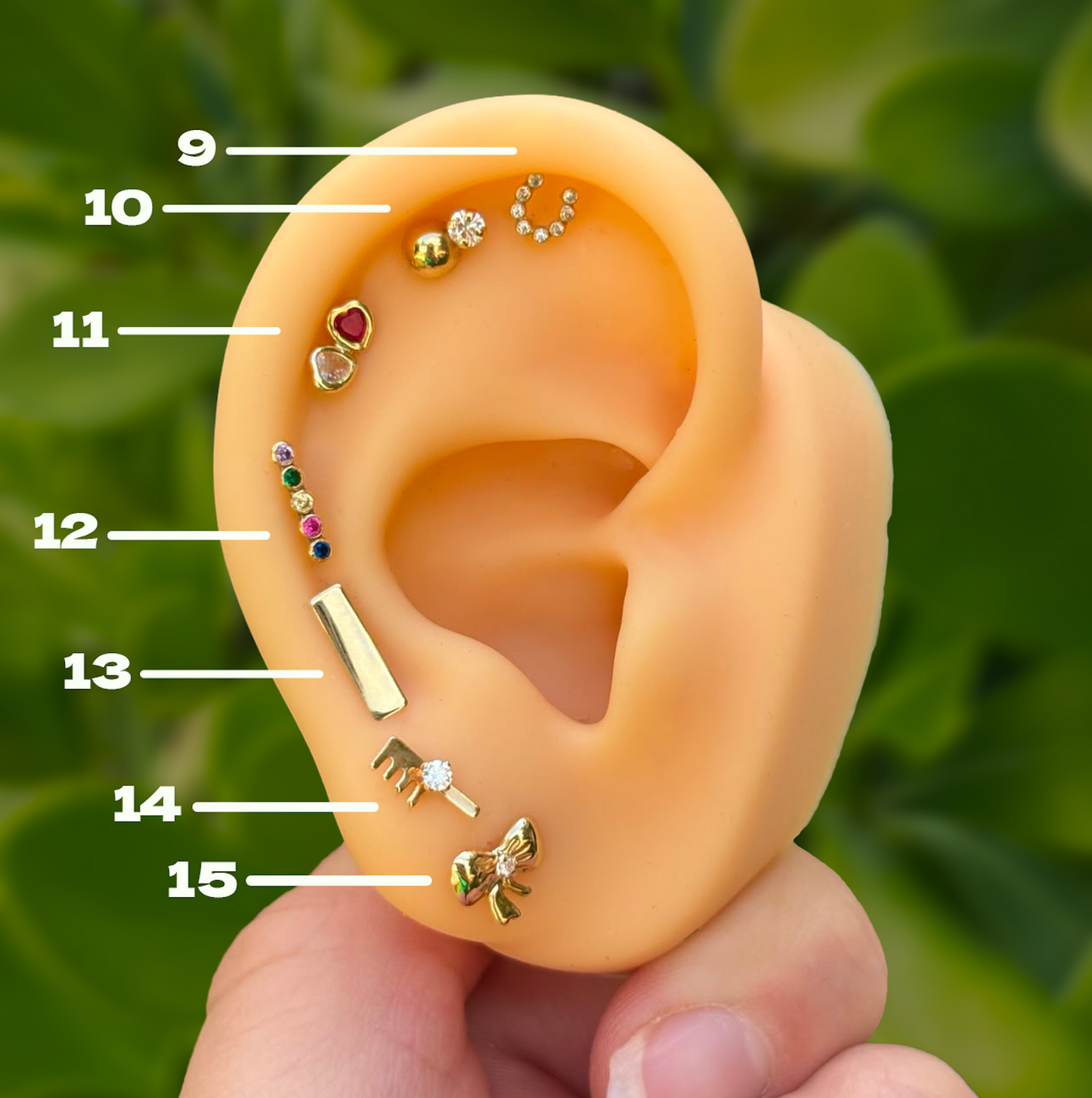 Piercing 1 pz Broquel de Oro 10K C664