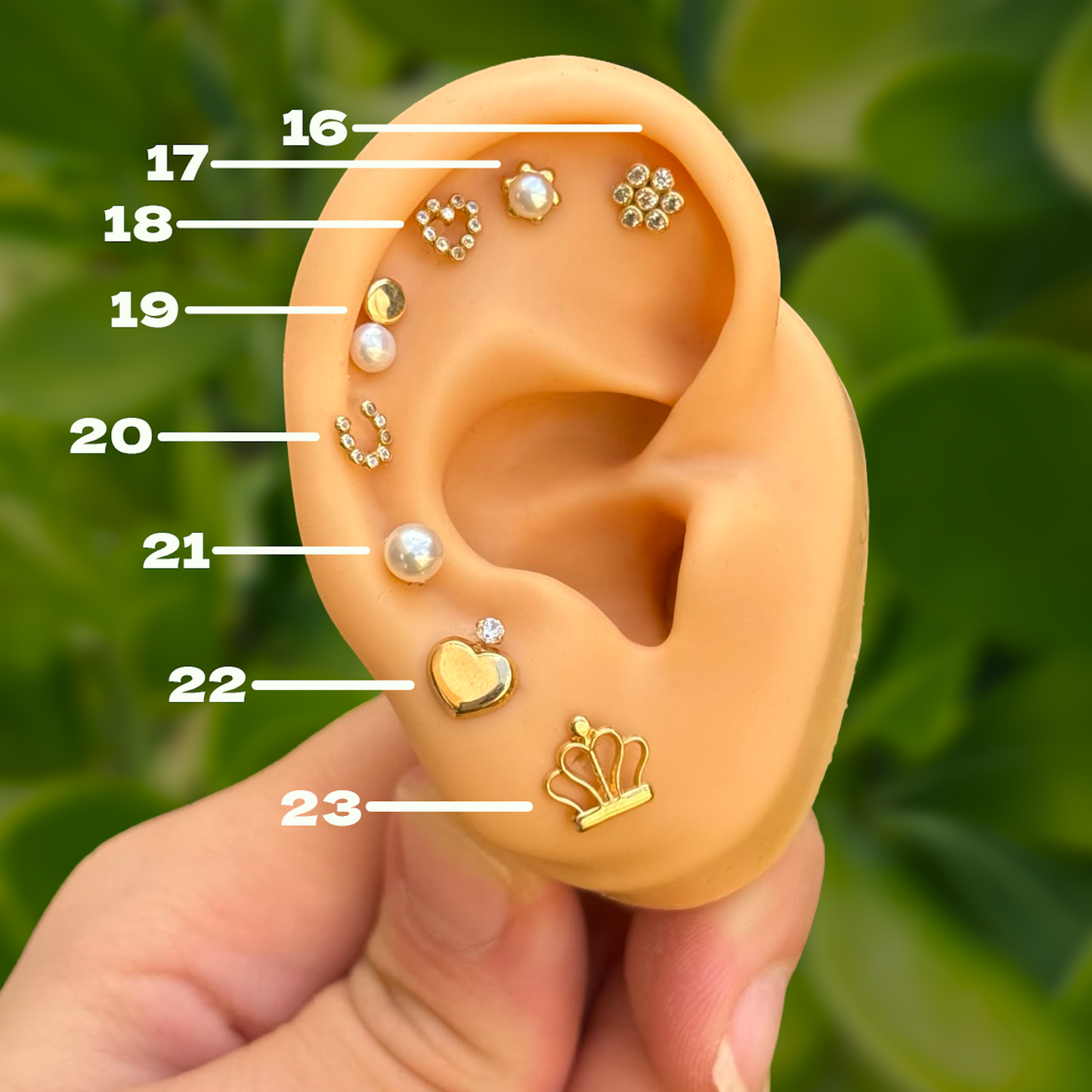 Piercing 1 pz Broquel de Oro 10K C664