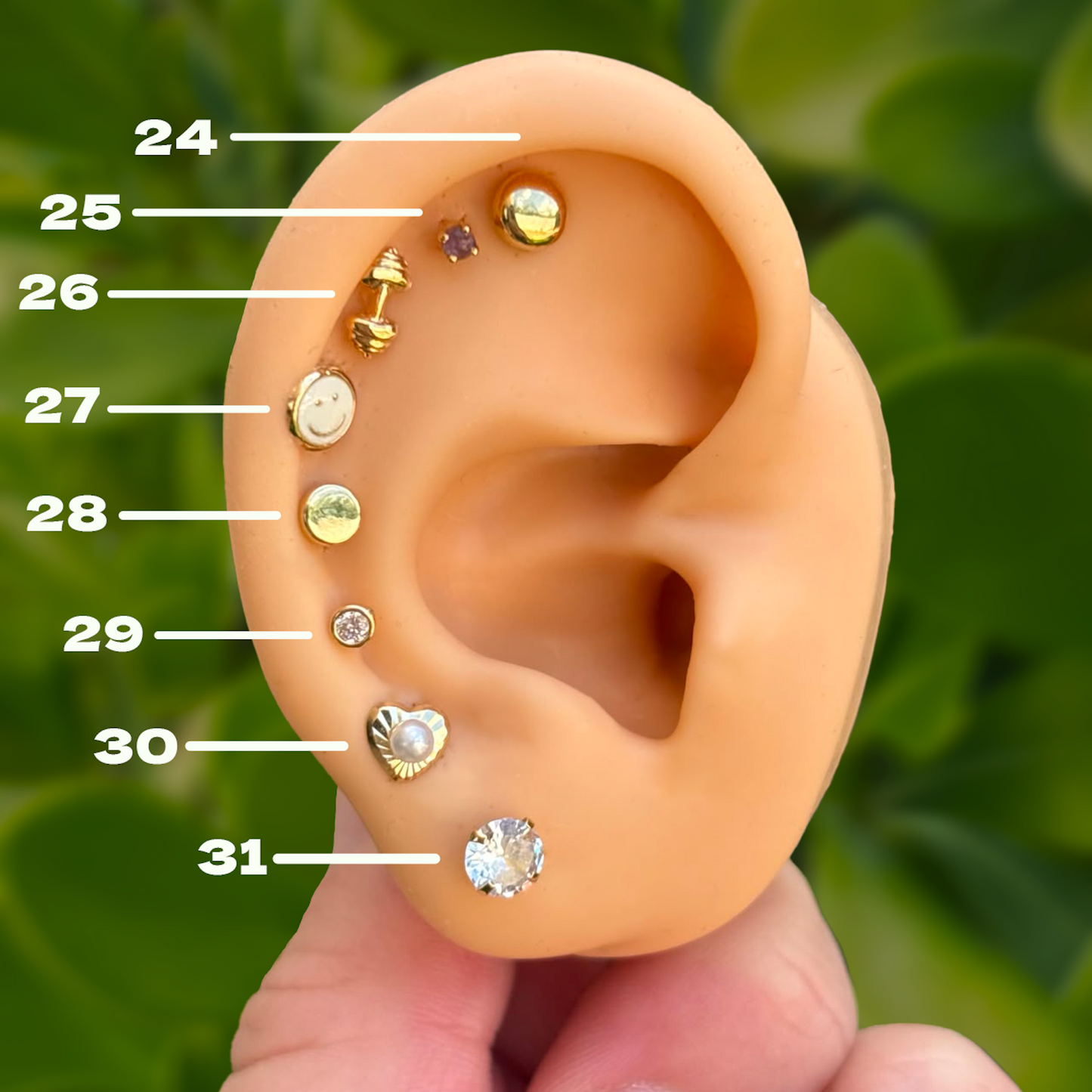 Piercing 1 pz Broquel de Oro 10K C664