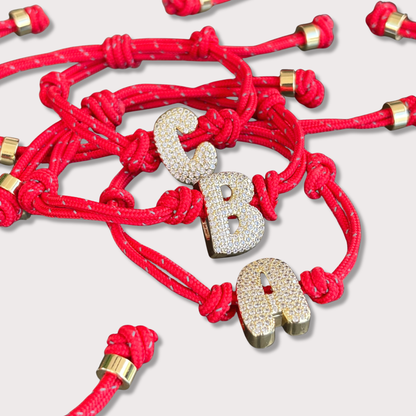 Pulsera Inicial Zirconias Chapa de Oro