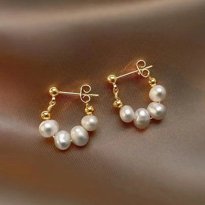 Aretes Aro de Perlitas 1D1