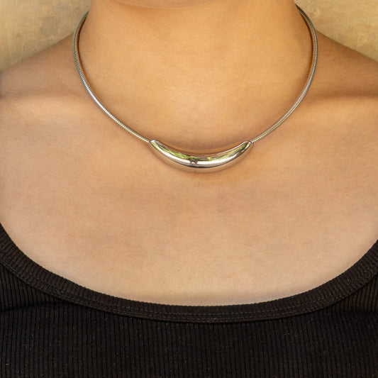 Collar  Plateado Acero Inoxidable 4e9