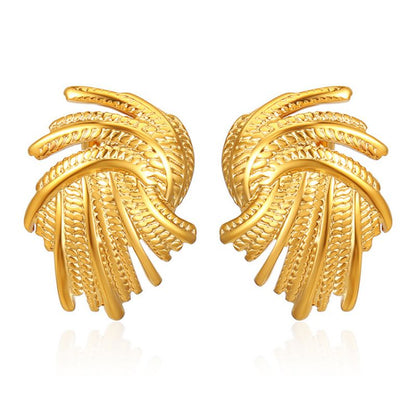 Aretes Dorado Acero Inoxidable 1W2