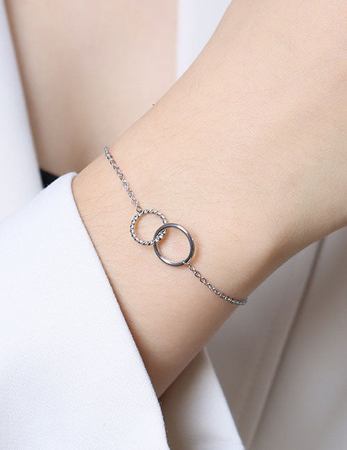 Pulsera Aros Enlazado Acero Inoxidable  2H3
