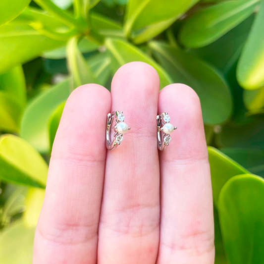 Aretes Perlita Chapa de Oro Az182