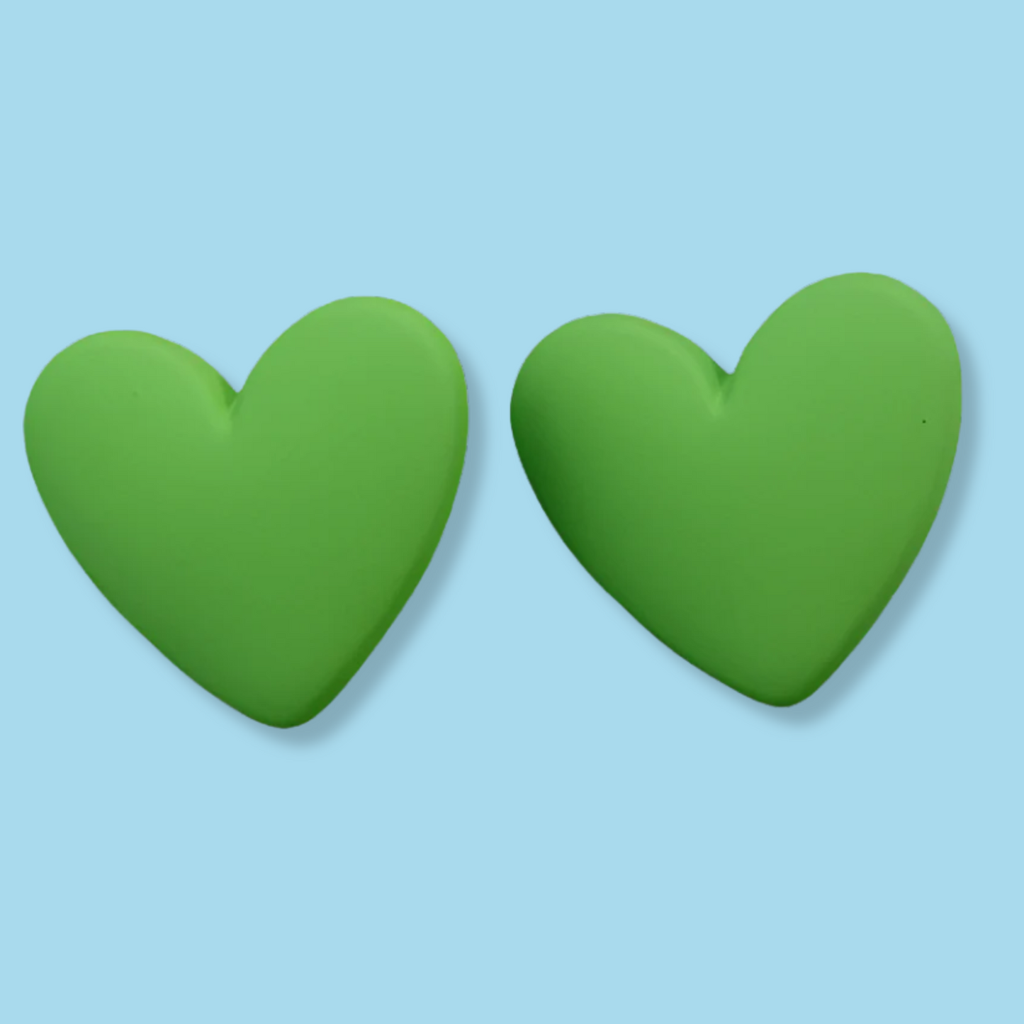 Aretes Corazón Verde   1AA2