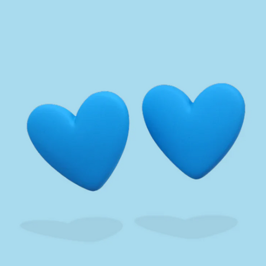 Aretes Corazón Azul   1C3
