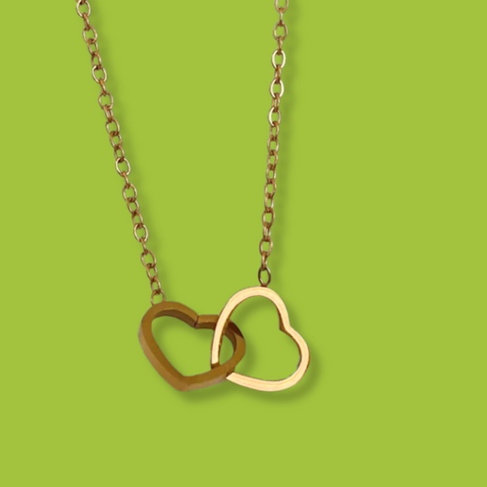 Collar Corazones Acero Inoxidable  4E42