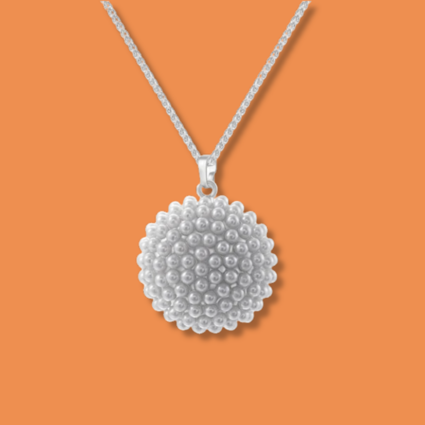 Collar Media Esfera de Perlitas Chapa de Oro  C637