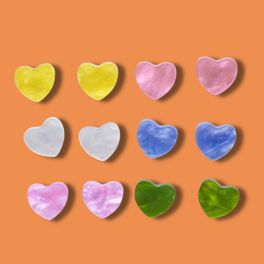 Set Aretes Corazones 6 pares 2F8