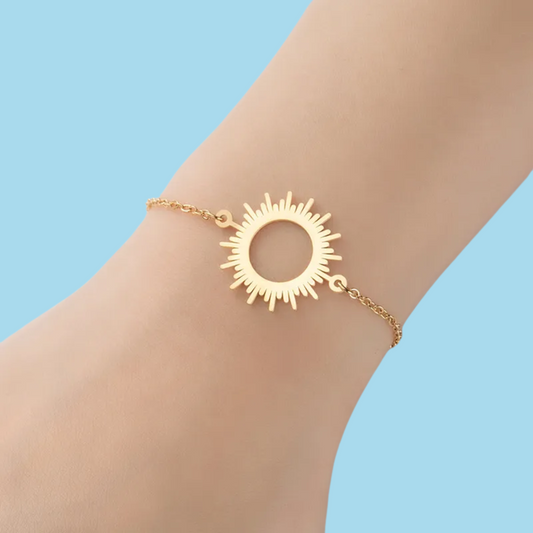 Pulsera Sol Dorado Acero Inoxidable 1Z3