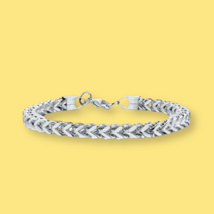 Pulsera Plateada Hombre Acero Inoxidable  C678