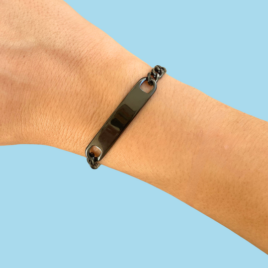Pulsera Esclava Negra Acero Inoxidable Li8