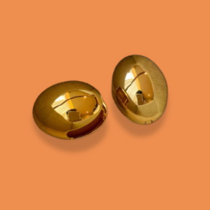 Aretes Chunky Oval Dorados Lu
