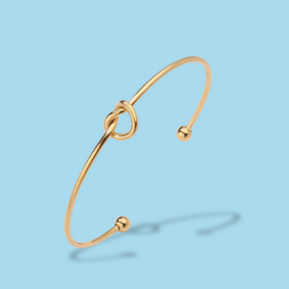 Pulsera Dorada Nudo Acero Inoxidable  2E4