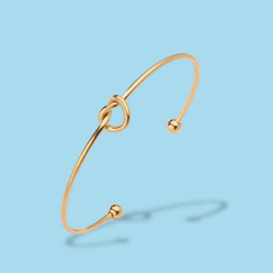 Pulsera Dorada Nudo Acero Inoxidable  2B1