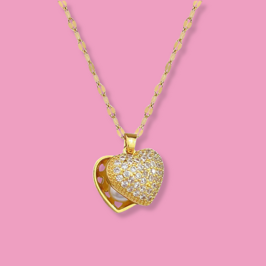 Collar Corazón Brillante Acero Inoxidable  2Y8