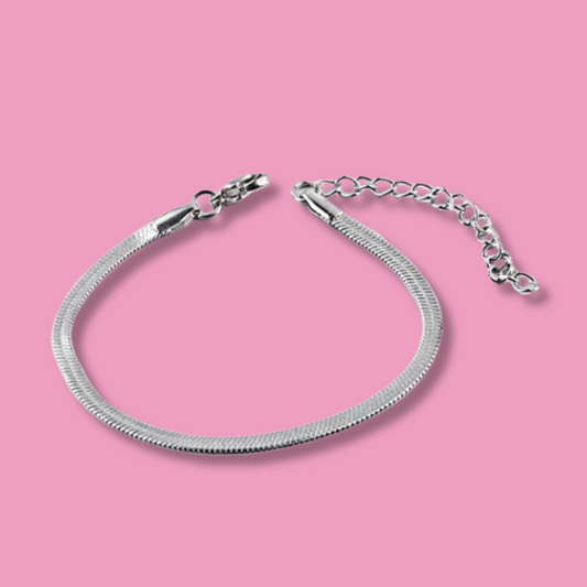 Pulsera Plateada  Acero Inoxidable   1Z4