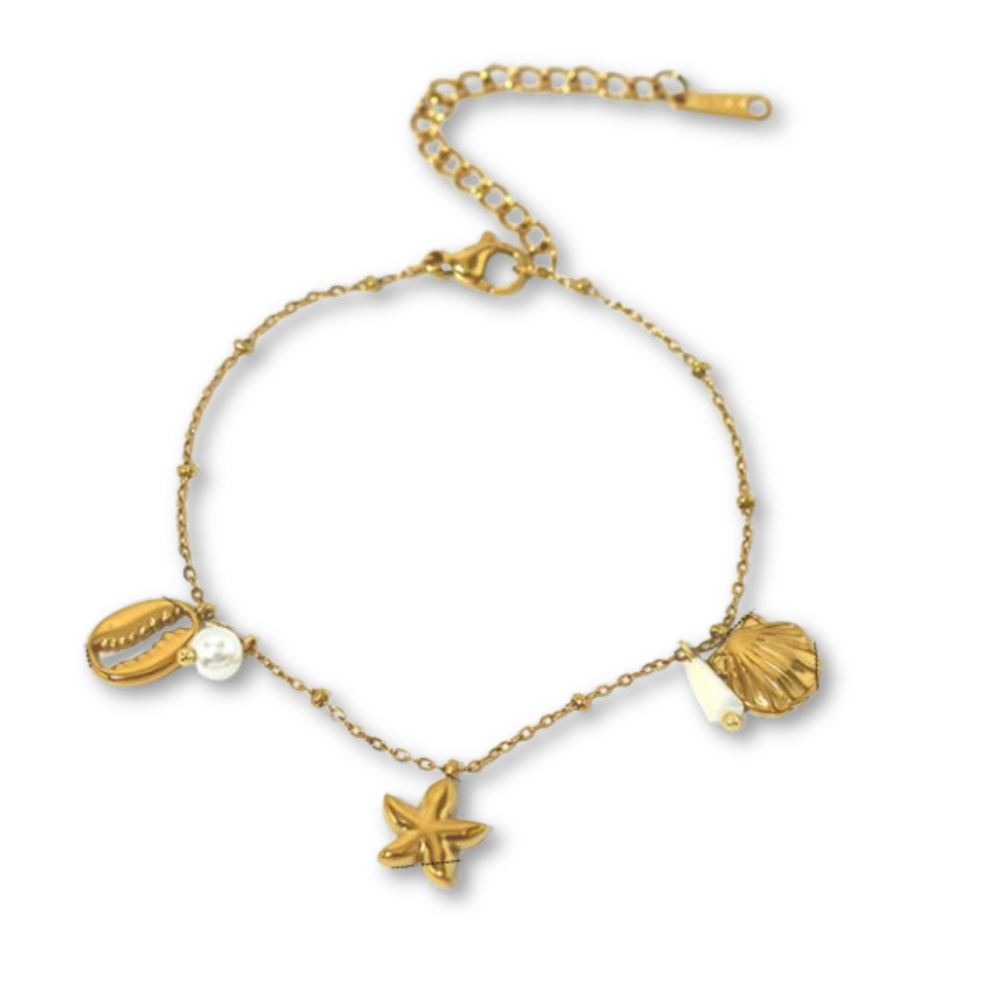 Pulsera Dorada  Charms Verano Acero Inoxidable 1X6