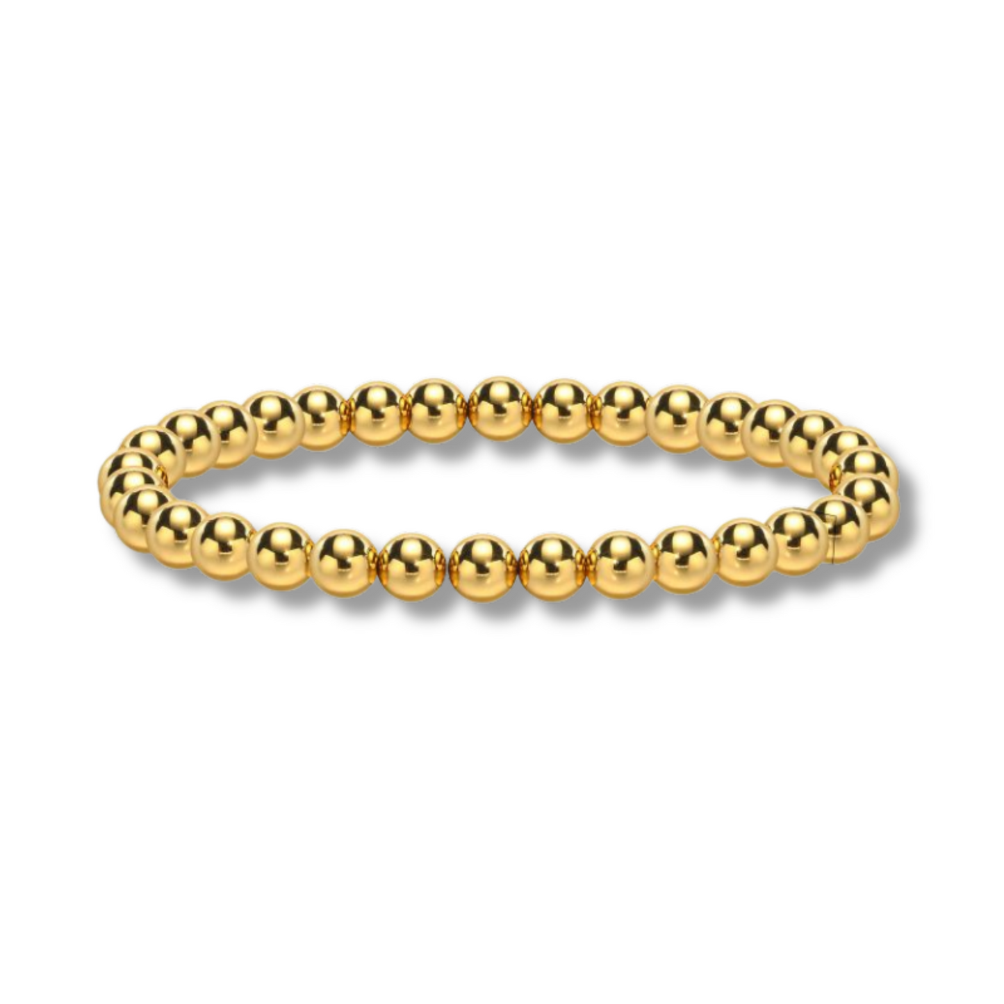 Pulsera Dorada Bolitas 6mm  Acero Inoxidable   1N7