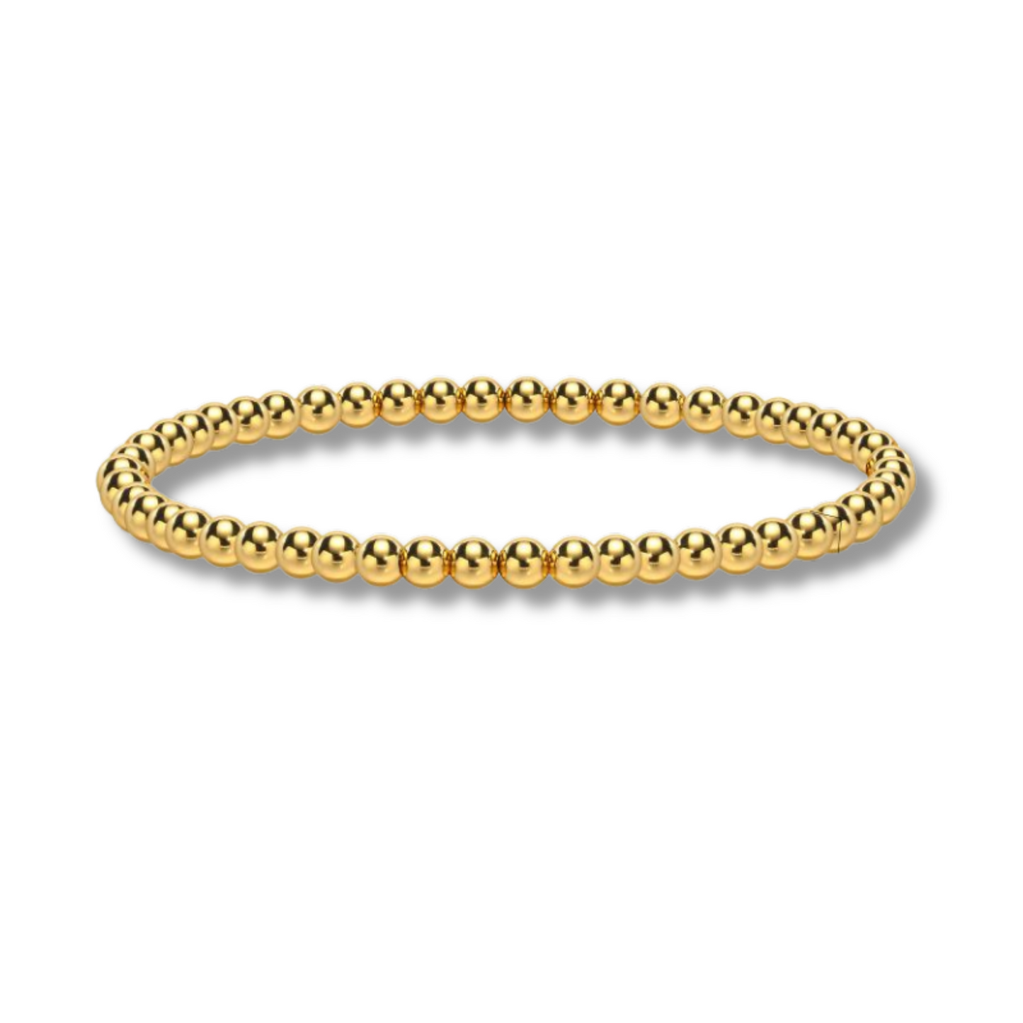 Pulsera Dorada Bolitas 4mm  Acero Inoxidable   1S1