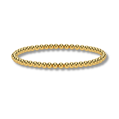 Pulsera Dorada Bolitas 4mm  Acero Inoxidable   1S1