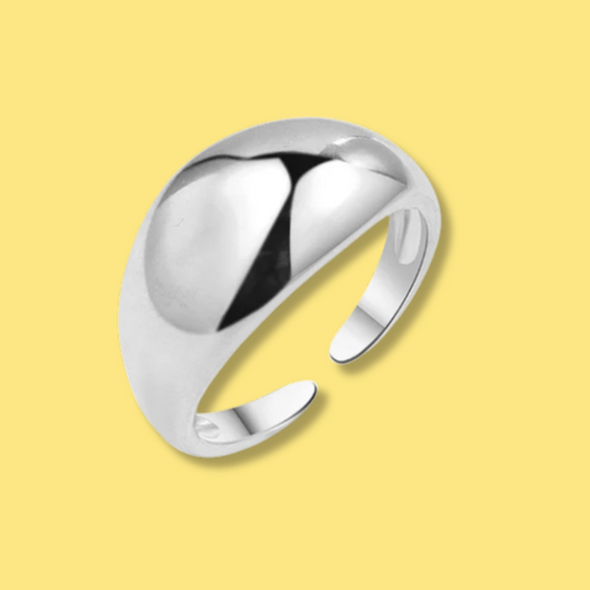 Anillo Chunky Ajustable Chapa de Oro 1D2