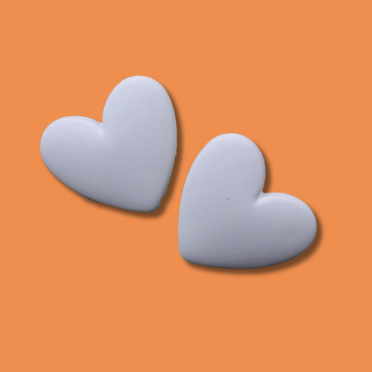 Aretes Corazón Blanco 1AA2