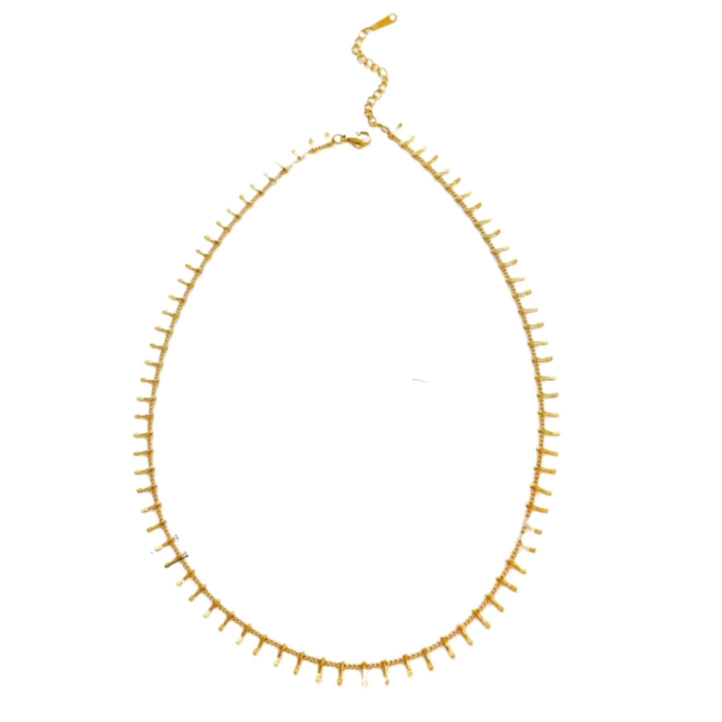 Collar Dorado Salientes Acero Inoxidable 1F2