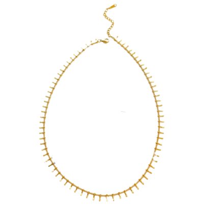 Collar Dorado Salientes Acero Inoxidable 1F2