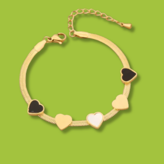Pulsera Corazones Acero Inoxidable  1I8