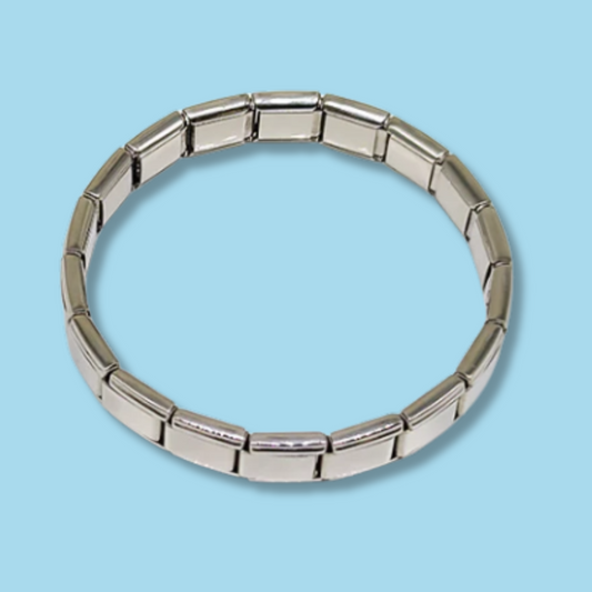 Pulsera Italiana Brillosa 9mm Acero Inox 1xx3