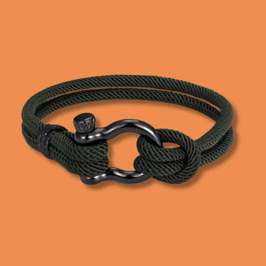 Pulsera Soga Acero Inoxidable Café Oscuro Hombre 3G5