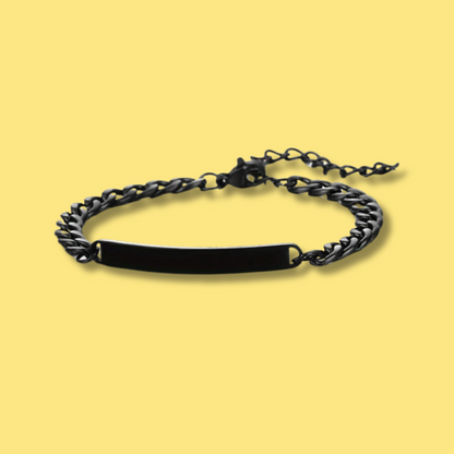 Pulsera Esclava Negra Acero Inoxidable Li8